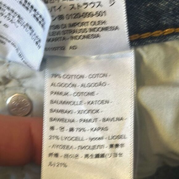 Levis Jeans Big E Womens Wide Leg Button Fly Blue Denim San Francisco 28 - Picture 11 of 12